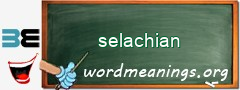 WordMeaning blackboard for selachian